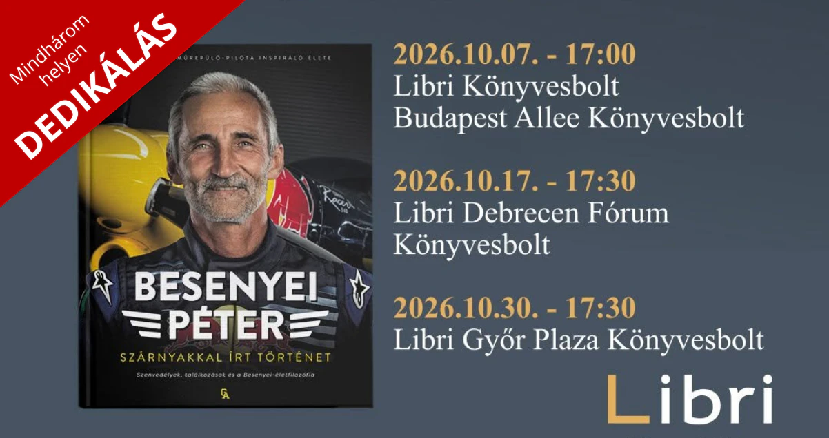 Besenyei Péter: Szárnyakkal írt történet dedikálás